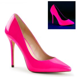 Pleaser AMUSE-20 Escarpins Vernis Néon Rose...