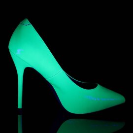 Pleaser AMUSE-20 Escarpins Vernis Néon Vert EU-37/US-7