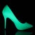 Pleaser AMUSE-20 Escarpins Vernis Néon Vert EU-37/US-7