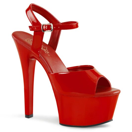 Pleaser ASPIRE-609 Sandales à plateforme Vernis Rouge EU-43/US-13