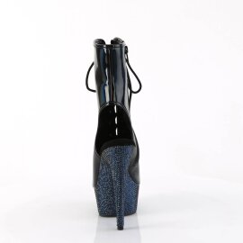 Pleaser BEJEWELED-1016-6 Bottines à plateforme Holo Strass Noir EU-36/US-6