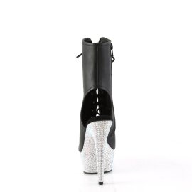 Pleaser BEJEWELED-1016-6 Bottines à plateforme Cuir synthétique Strass Noir Argent EU-42/US-12