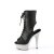 Pleaser BEJEWELED-1016-6 Bottines à plateforme Cuir synthétique Strass Noir Argent EU-38/US-8