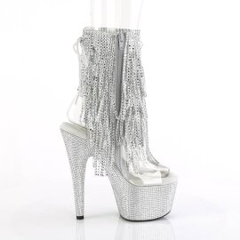 Pleaser BEJEWELED-1017RSF-7 Bottines à plateforme Strass Transparent Argent EU-35/US-5