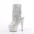 Pleaser BEJEWELED-1017RSF-7 Bottines à plateforme Strass Transparent Argent EU-35/US-5