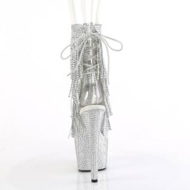 Pleaser BEJEWELED-1017RSF-7 Bottines à plateforme Strass Transparent Argent EU-36/US-6