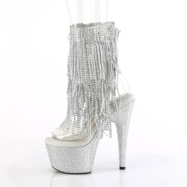 Pleaser BEJEWELED-1017RSF-7 Bottines à plateforme Strass Transparent Argent EU-37/US-7