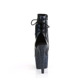 Pleaser BEJEWELED-1018DM-7 Bottines à plateforme Holo Strass Noir EU-41/US-11