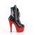 Pleaser BEJEWELED-1020-7 Bottines à plateforme Holo Strass Noir Rouge EU-35/US-5