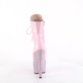 Pleaser BEJEWELED-1020-7 Bottines à plateforme Holo Strass Rose EU-35/US-5
