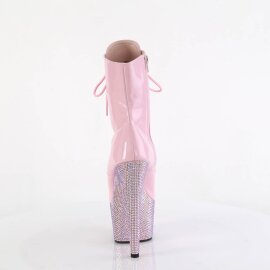 Pleaser BEJEWELED-1021-7 Bottines à plateforme Holo Strass Rose EU-35/US-5