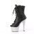 Pleaser BEJEWELED-1021-7 Bottines à plateforme Cuir synthétique Strass Noir Argent EU-35/US-5