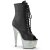 Pleaser BEJEWELED-1021-7 Bottines à plateforme Cuir synthétique Strass Noir Argent EU-37/US-7