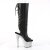 Pleaser BEJEWELED-2018-7 Bottines à plateforme Cuir synthétique Strass Noir EU-41/US-11