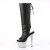 Pleaser BEJEWELED-2018-7 Bottines à plateforme Cuir synthétique Strass Noir EU-42/US-12