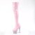 Pleaser BEJEWELED-3000-7 Bottes cuissardes à plateforme Holo Strass Rose EU-35/US-5