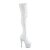 Pleaser BEJEWELED-3000-7 Bottes cuissardes à plateforme Holo Strass Blanc EU-42/US-12