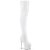 Pleaser BEJEWELED-3000-7 Bottes cuissardes à plateforme Holo Strass Blanc EU-44/US-14
