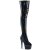 Pleaser BEJEWELED-3011-7 Bottes cuissardes à plateforme Holo Strass Noir EU-41/US-11