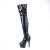 Pleaser BEJEWELED-3011-7 Bottes cuissardes à plateforme Holo Strass Noir EU-41/US-11