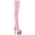 Pleaser BEJEWELED-3011-7 Bottes cuissardes à plateforme Holo Strass Rose EU-35/US-5