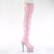 Pleaser BEJEWELED-3011-7 Bottes cuissardes à plateforme Holo Strass Rose EU-35/US-5