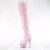 Pleaser BEJEWELED-3011-7 Bottes cuissardes à plateforme Holo Strass Rose EU-37/US-7
