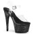 Pleaser BEJEWELED-708DM Sandales à plateforme Strass Transparent Noir EU-42/US-12