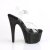 Pleaser BEJEWELED-708DM Sandales à plateforme Strass Transparent Noir EU-42/US-12