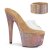 Pleaser BEJEWELED-712RS Mules à plateforme Strass Transparent Or Rose EU-37/US-7