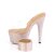 Pleaser BEJEWELED-712RS Mules à plateforme Strass Transparent Or Rose EU-38/US-8