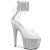 Pleaser BEJEWELED-724RS Sandales à plateforme Strass Transparent Argent EU-35/US-5
