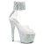 Pleaser BEJEWELED-724RS-02 Sandales à plateforme Strass Transparent Argent EU-35/US-5