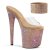 Pleaser BEJEWELED-812RS Mules à plateforme Strass Transparent Or Rose EU-35/US-5