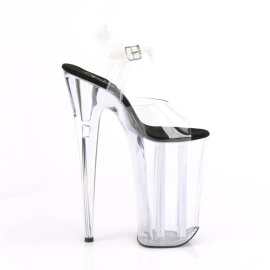 Pleaser BEYOND-008 Sandales à plateforme Transparent Noir EU-39/US-9