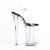 Pleaser BEYOND-008 Sandales à plateforme Transparent Noir EU-39/US-9