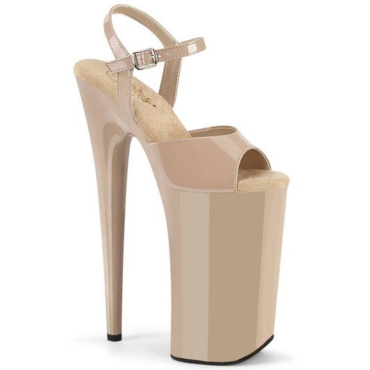 Pleaser BEYOND-009 Sandales à plateforme Vernis Beige EU-40/US-10
