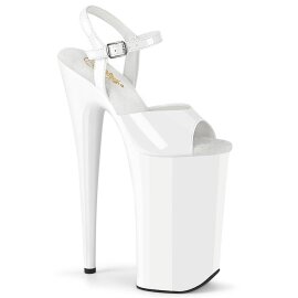 Pleaser BEYOND-009 Sandales à plateforme Vernis Blanc EU-40/US-10