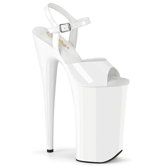 Pleaser BEYOND-009 Sandales à plateforme Vernis Blanc EU-37/US-7