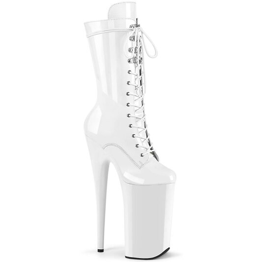 Pleaser BEYOND-1050 Bottines à plateforme Vernis Blanc EU-35/US-5