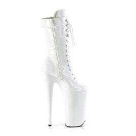 Pleaser BEYOND-1050 Bottines à plateforme Vernis Blanc EU-35/US-5