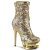 Pleaser BLONDIE-R-1009 Bottines à plateforme Paillettes Or EU-39/US-9