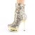 Pleaser BLONDIE-R-1009 Bottines à plateforme Paillettes Or EU-39/US-9