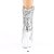 Pleaser BLONDIE-R-1009 Bottines à plateforme Paillettes Chrome Argent EU-36/US-6