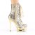 Pleaser BLONDIE-R-1020 Bottines à plateforme Paillettes Chrome Or EU-35/US-5