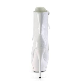 Pleaser BLONDIE-R-1020 Bottines à plateforme Vernis Chrome Blanc EU-35/US-5
