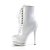 Pleaser BLONDIE-R-1020 Bottines à plateforme Vernis Chrome Blanc EU-35/US-5