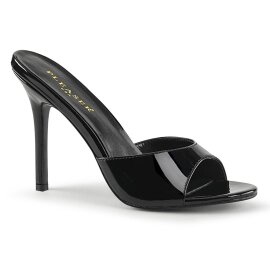 Pleaser CLASSIQUE-01 Mules Vernis Noir EU-38/US-8