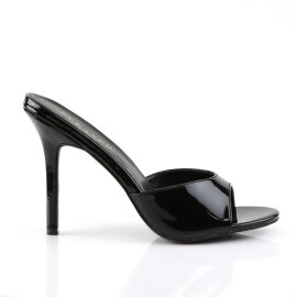Pleaser CLASSIQUE-01 Mules Vernis Noir EU-38/US-8