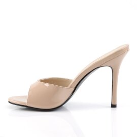 Pleaser CLASSIQUE-01 Mules Vernis Beige EU-35/US-5